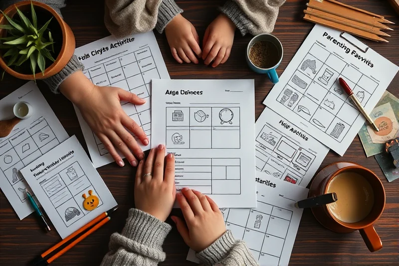 easy screen-free activities printables — Easy Screen-free Activities Printables (the finished result)